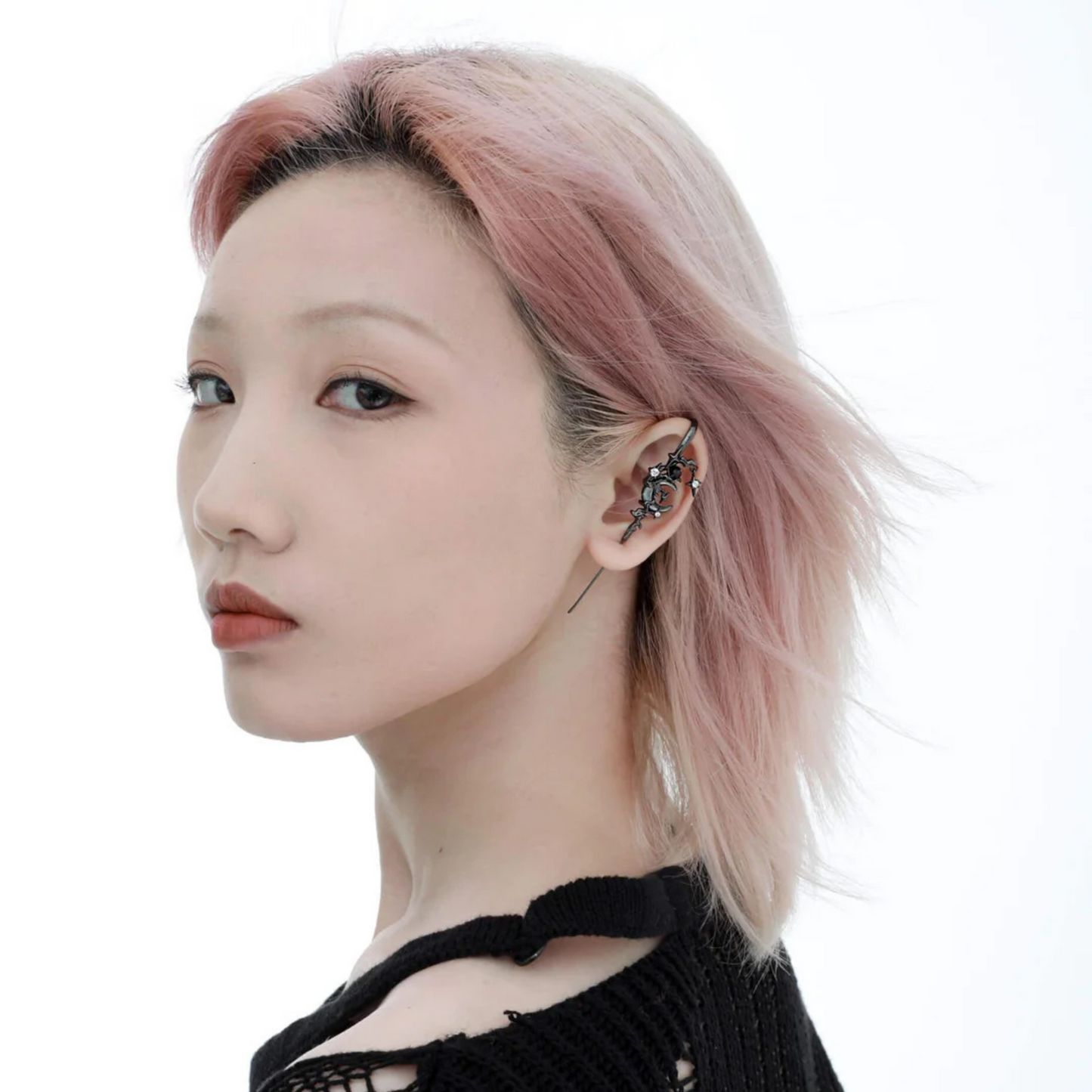 NightShade™ | Myth of the Moon Ear Hook Needle Piercing