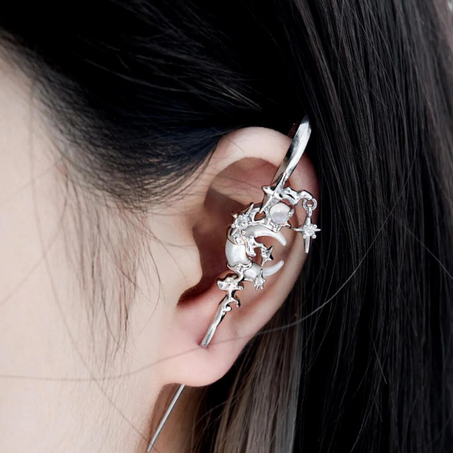 NightShade™ | Myth of the Moon Ear Hook Needle Piercing